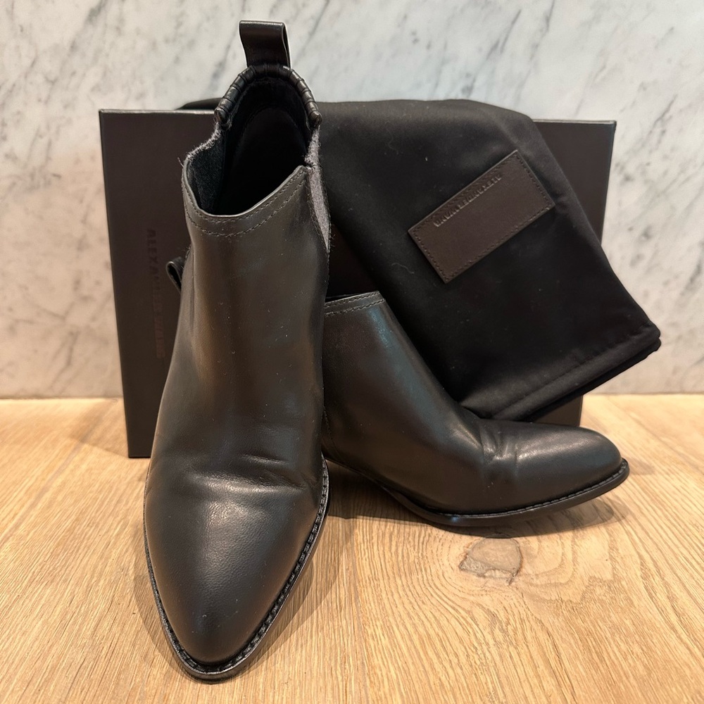 Alexander Wang Kori Black Leather Ankle Boots